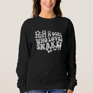 Retro Groovy Boho Hippie Just A Girl Who Loves Sna Sweatshirt