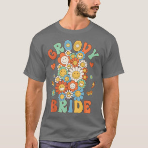 Retro Groovy Bride Groovy Birthday Party Matching T-Shirt