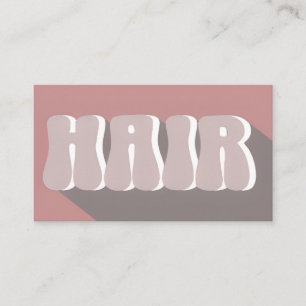 Retro Groovy Chic  Hair Salon &QR code  Business Card