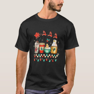 Retro Groovy Christmas Coffee Women Winter Cozy Xm T-Shirt