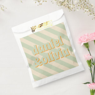 Retro Groovy Colourful Wavy Boho Wedding Favour Bags