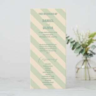 Retro Groovy Colourful Wavy Boho Wedding Programs