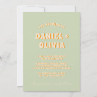 Retro Groovy Colourful Wavy Boho Wedding Qr Code I