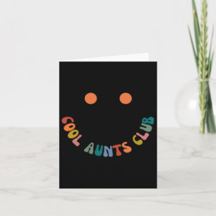 Retro Groovy Cool Aunts Club Funny Auntie Women Co Card