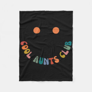 Retro Groovy Cool Aunts Club Funny Auntie Women Co Fleece Blanket