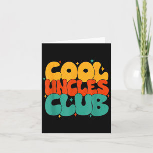 Retro Groovy Cool Uncles Club Funny New Uncle  Card