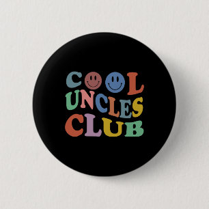 Retro Groovy Cool Uncles Club Smile Face Funny New 6 Cm Round Badge