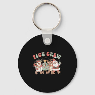 Retro Groovy Cu Nurse Christmas Tree Snowman Reind Key Ring