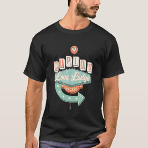 Retro Groovy Cupidu2019s Love Lodge Valentineu2019 T-Shirt
