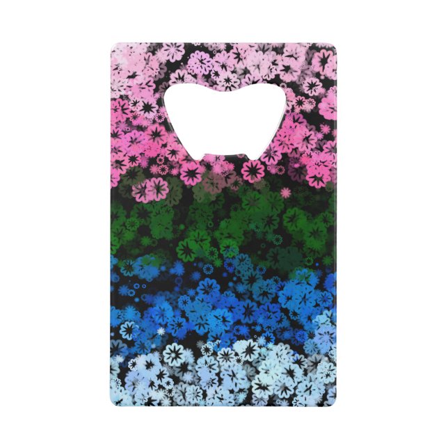 Retro Groovy Cute Floral Omniromantic Pride Flag (Front)