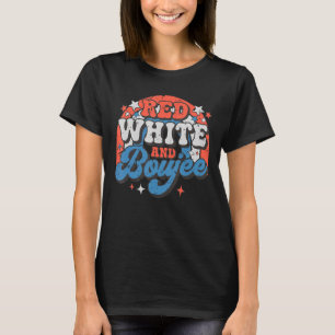 Retro Groovy Cute Red White And Boujee T-Shirt