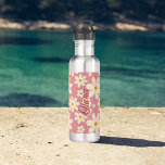 Retro groovy daisy boho desert pink personalised 710 ml water bottle<br><div class="desc">Retro groovy daisy boho desert pink personalised name water bottle,  bridesmaid gifts,  birthday party gifts for girls.</div>