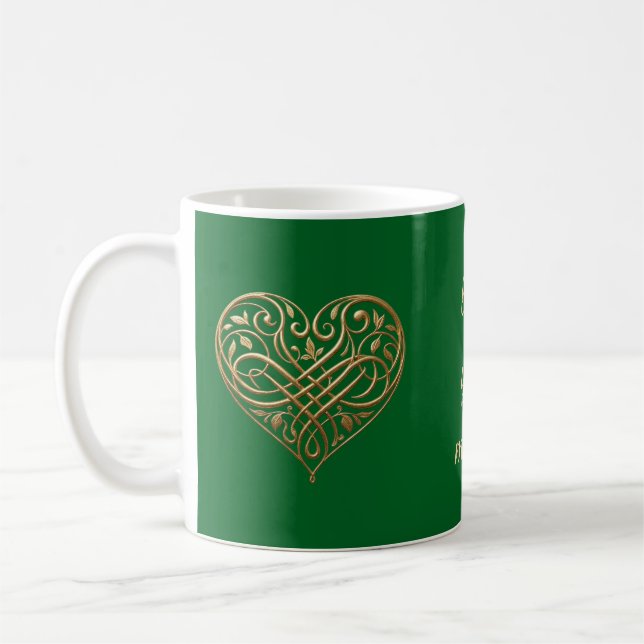Retro Groovy Daisy Flower Custom Name Boho Gift Th Coffee Mug (Left)