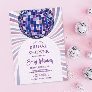 Retro Groovy Disco Bridal Shower Invitation