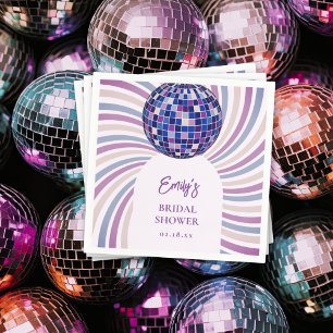 Retro Groovy Disco Bridal Shower Napkin
