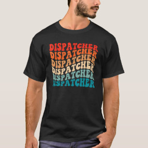Retro Groovy Dispatcher 70s Vintage  Hippie Boho W T-Shirt