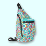 Retro Groovy Dot Pattern Sling Bag<br><div class="desc">This stylish sling bag features an all-over funky retro dot pattern in groovy colours and your name on the top of the front pocket. Three zippered compartments can easily store your keys, wallet, phone, camera, and plenty more. Wear it as a crossbody or over one shoulder, and attach the adjustable...</div>