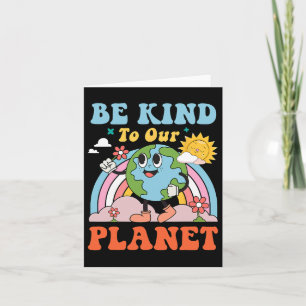 Retro Groovy Earth Day Anniversary - Be Kind To Ou Card