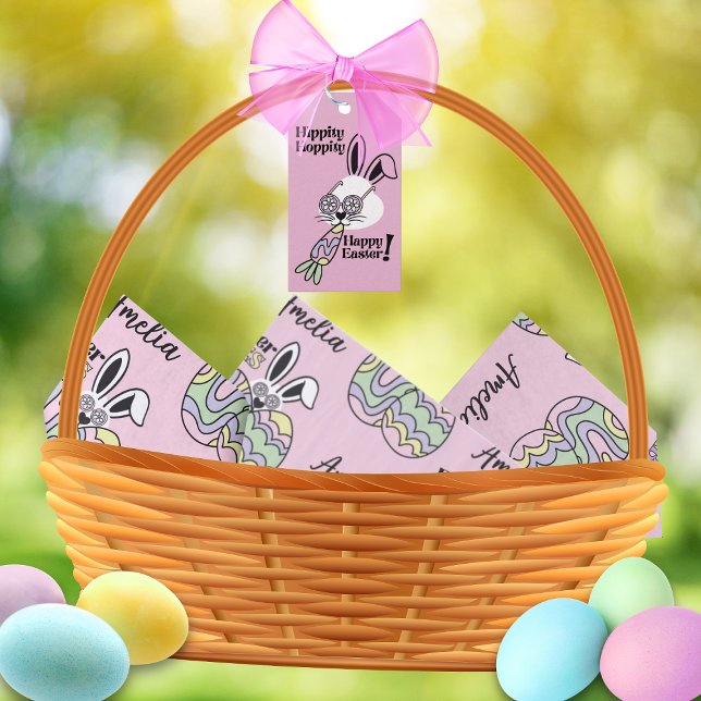 Retro Groovy Easter Personalised Tissue Paper (Listing is for tissue paper the gift tags are sold separately in this collection )