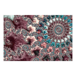 Retro Groovy Eclectic Bohemian Spiral Fractal Photo Print