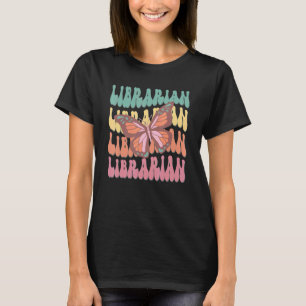 retro groovy elementary and middle school libraria T-Shirt