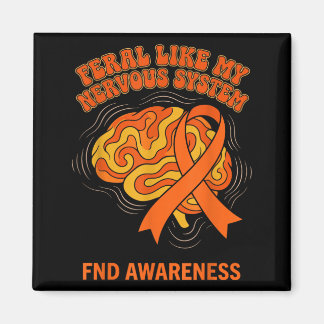 Retro Groovy Feral Nervous System FND Awareness Magnet