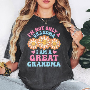 Retro Groovy Floral Great Grandma Mothers Day Gift T-Shirt