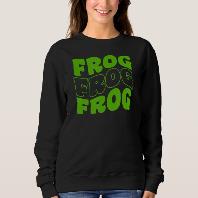 Retro Groovy Frog Animals 1 Sweatshirt (Front)