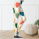 Retro Groovy Geometric Orange Fun Leggings<br><div class="desc">Leggings adorned retro pattern.</div>