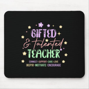 Retro Groovy Gifted And Talented Teacher Back To S Mouse Pad