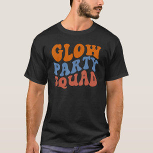 Retro Groovy Glow Party Squad Birthday Girl Boho 7 T-Shirt