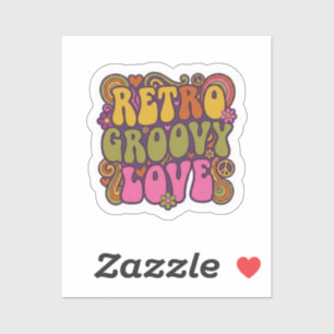 Retro Groovy Good Vibes 70s Vintage Sticker