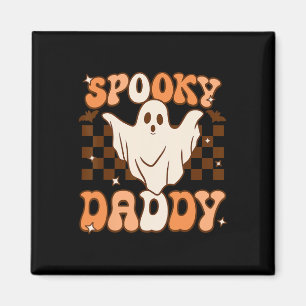 Retro Groovy Halloween Ghost Spooky Daddy Costume  Magnet