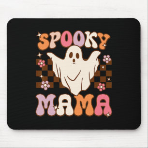 Retro Groovy Halloween Ghost Spooky Mama Costume Mouse Pad