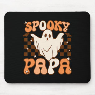 Retro Groovy Halloween Ghost Spooky Papa Costume  Mouse Pad
