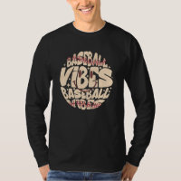 Retro Groovy Happy Face Baseball Vibes Baseball Ba