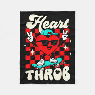 Retro Groovy Heart Throb Valentines Day Toddlers B Fleece Blanket