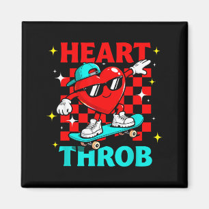 Retro Groovy Heart Throb Valentines Day Toddlers B Magnet