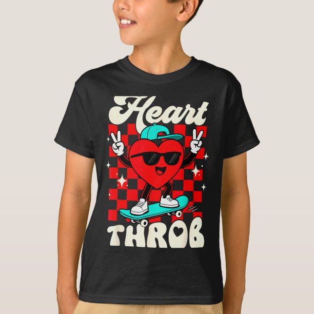 Retro Groovy Heart Throb Valentines Day Toddlers B T-Shirt (Front)