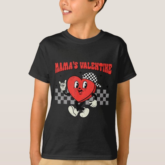 Retro Groovy Heart Throb Valentines Day Toddlers B T-Shirt (Front)