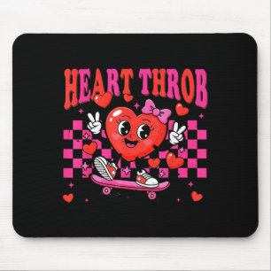 Retro Groovy Heart Throb Valentines Day Toddlers G Mouse Pad