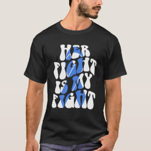 Retro Groovy Her Fight Is My Fight Diabetes Awaren T-Shirt