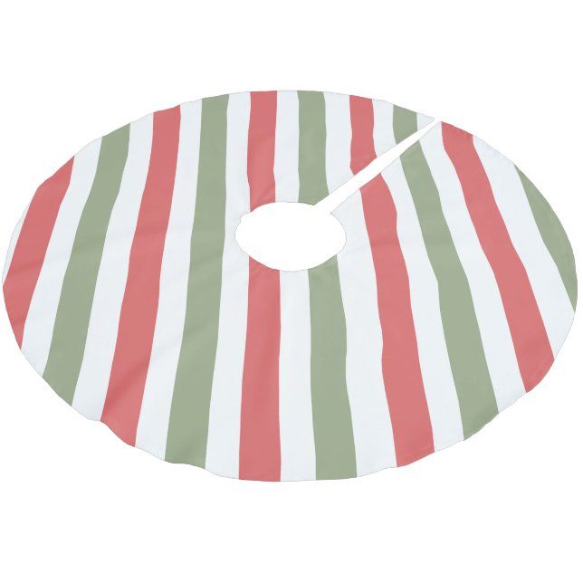 Retro Groovy Holly Jolly Vibes Holiday  Brushed Polyester Tree Skirt (Angled)