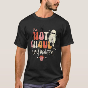 Retro Groovy Hot Ghoul Halloween Costumes Outfit T-Shirt