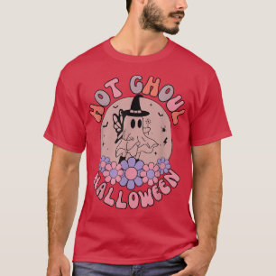 Retro Groovy Hot Ghoul Halloween Ghost Outfit Cost T-Shirt