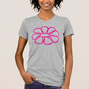 Retro Groovy Hot Pink Daisy T-Shirt