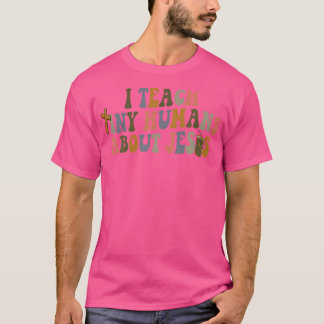 Retro Groovy I Teach Tiny Humans About Jesus Chris T-Shirt