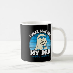 Retro Groovy I Wear Blue For My Dad Diabetes T1d A Coffee Mug