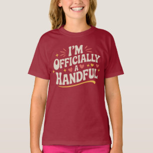 Retro Groovy I'm Officially A Handful Fun Kid T-Shirt