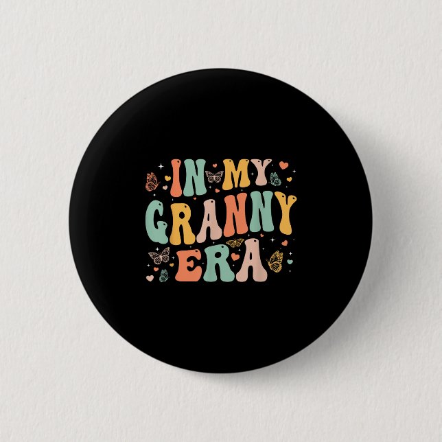 Retro Groovy In My Granny Era Mother's Day Women  6 Cm Round Badge (Front)